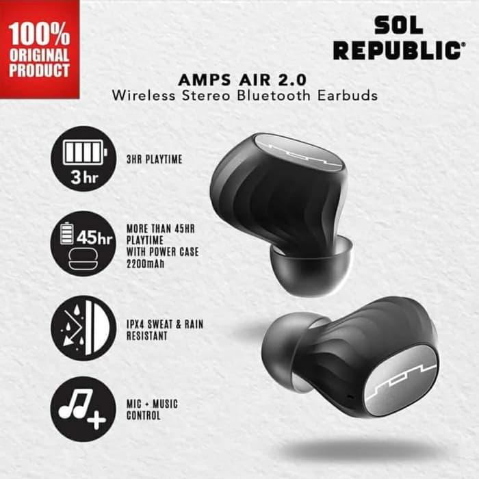 AMPS AIR 2.0 (SOL REPUBLIC) GARANSI RESMI 1 TAHUN 100% ORIGINAL MURAH