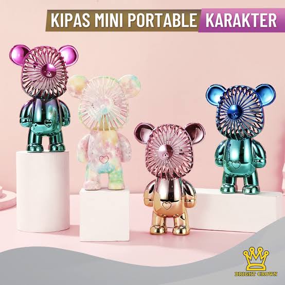 KIPAS ANGIN BEAR PORTABLE / KIPAS ANGIN PENCET TANGAN/KIPAS POCKET PORTABLE