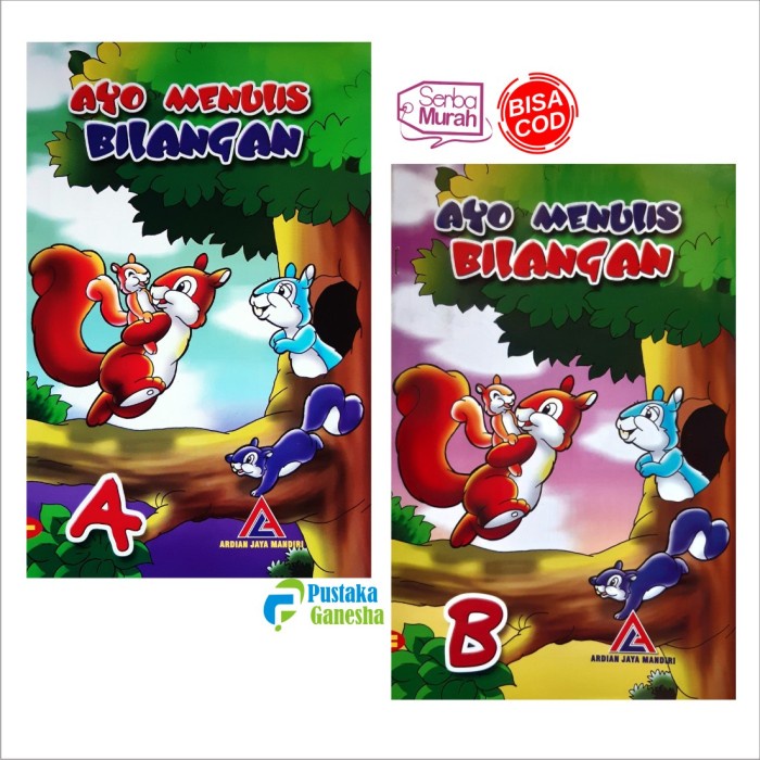 Buku TK Ayo Menulis Bilangan Latihan Anak Usia PAUD RA Playgroup Penerbit Ardian Jaya Mandiri