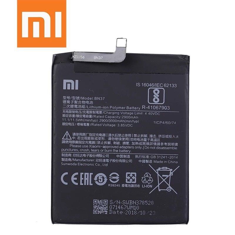 BN37 BATERAI ORIGINAL XIAOMI REDMI 6A / REDMI 6 - ORI 100%