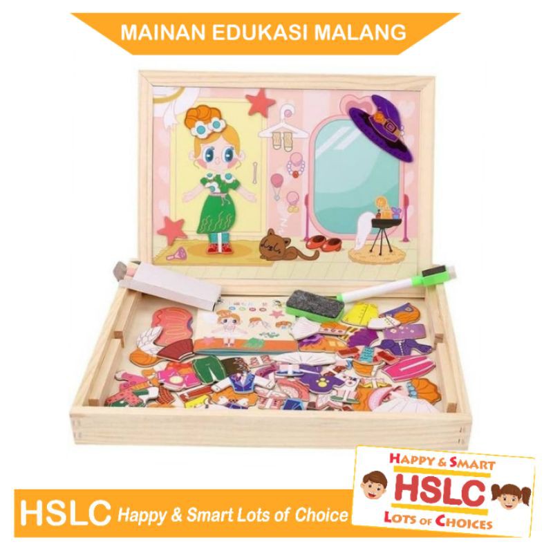  MAINAN  EDUKASI PAPAN TULIS PUZZLE MAGNET  MAGNETIC PUZZLE 