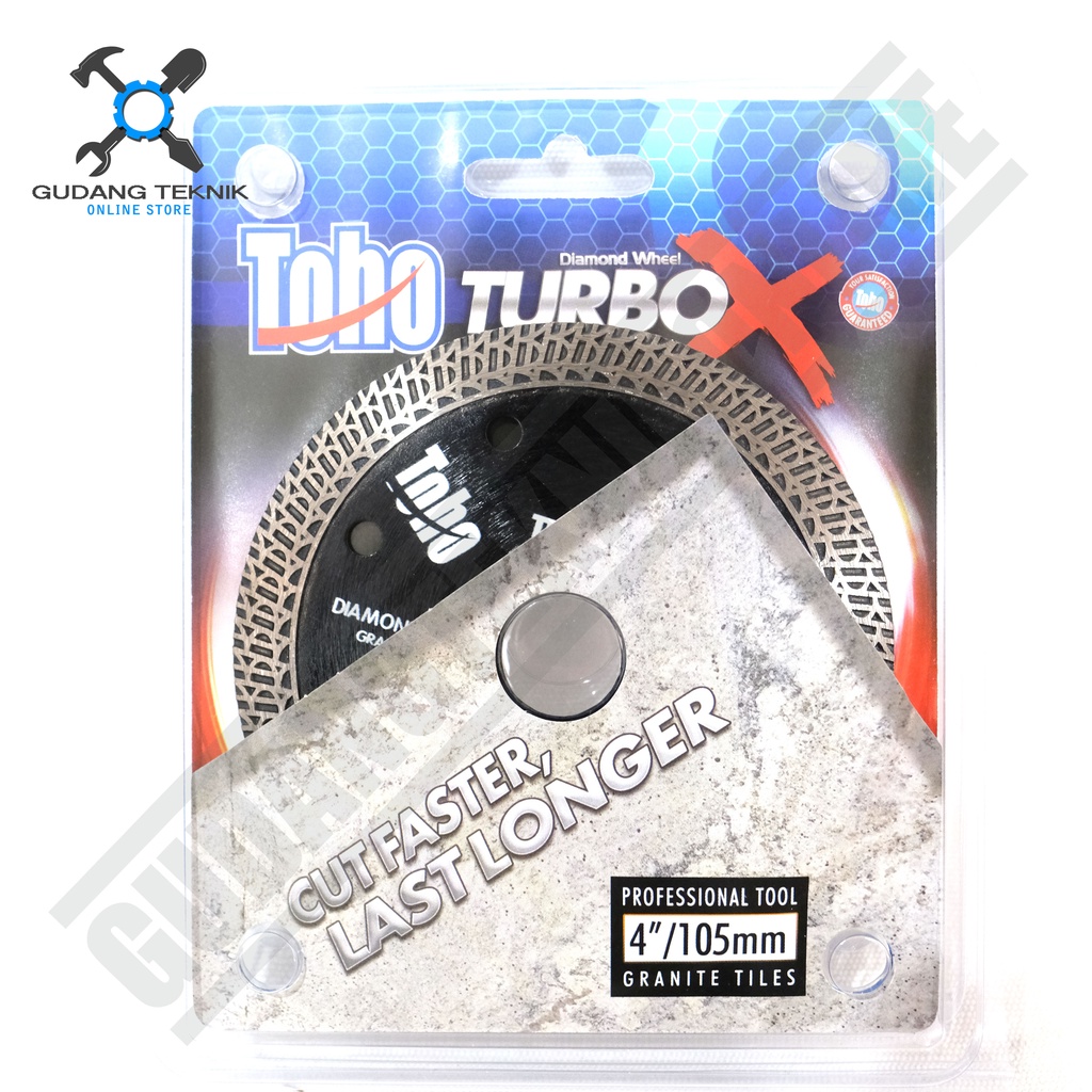 Diamond Wheel 4&quot; TURBO X TOHO / Mata Pisau Potong Keramik Granit 4 Inch TOHO