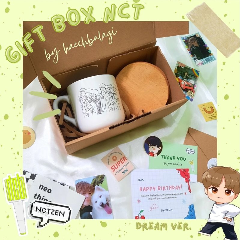 [첫 box] GIFT BOX NCT ☘ || Hampers Gelas NCT DREAM by haechbalagi