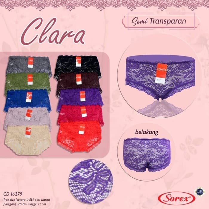 CELANA DALAM WANITA SEMI TRANSPARANT BRUKAT 16295 16303 16294 16279 16308 16331 16349 31639 31641bLACE MURAH