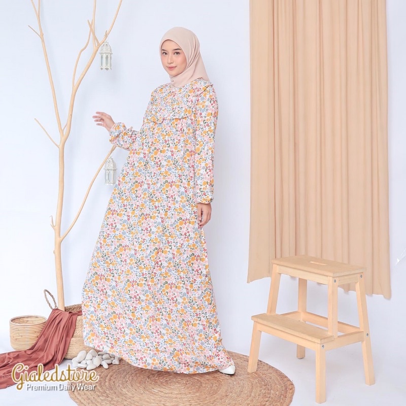 Aurora dress/dress rayon/gamis adem/rayon viscose