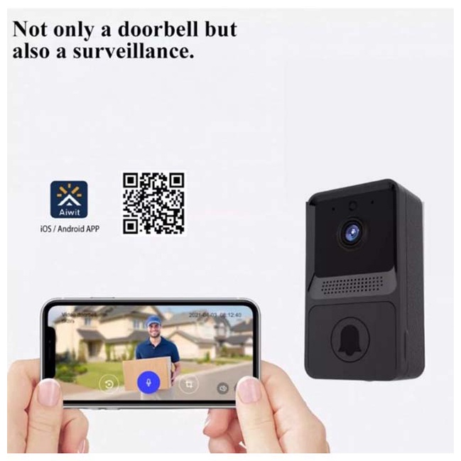 Bel rumah tanpa kabel Door BELL WITH CAMERA WiFi Video  DOORBELL - Bel Pintu Pintar Kamera (Wireless)