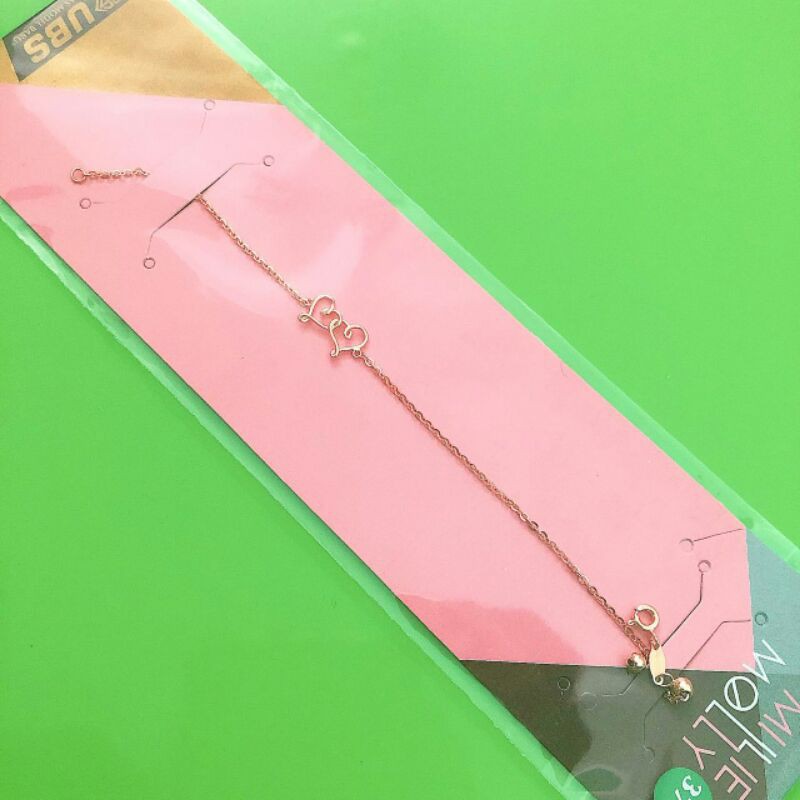 GELANG SERUT 2 LOVE LUBANG EMAS UBS MILLIE MOLLY KADAR 375