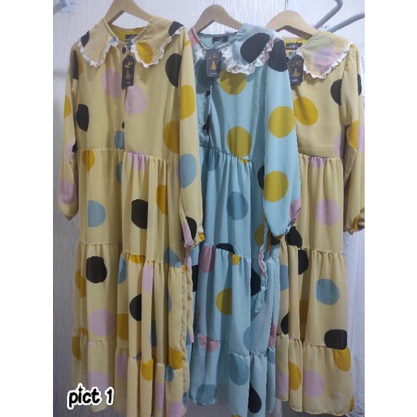 Midi Dress/Gamis Wanita Terbaru Kekinian 2022/Fashion Muslim/Dress Murah/Gamis Mewah/Gamis Import/Mi