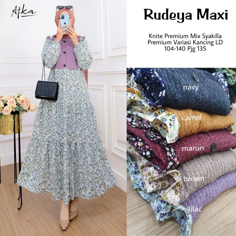 RUDEYA MAXY GAMIS RAJUT MIX SYAKILA