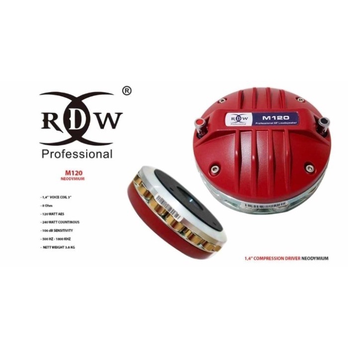 Driver Twitter RDW M120 M 120 Coil 3" Neodynium