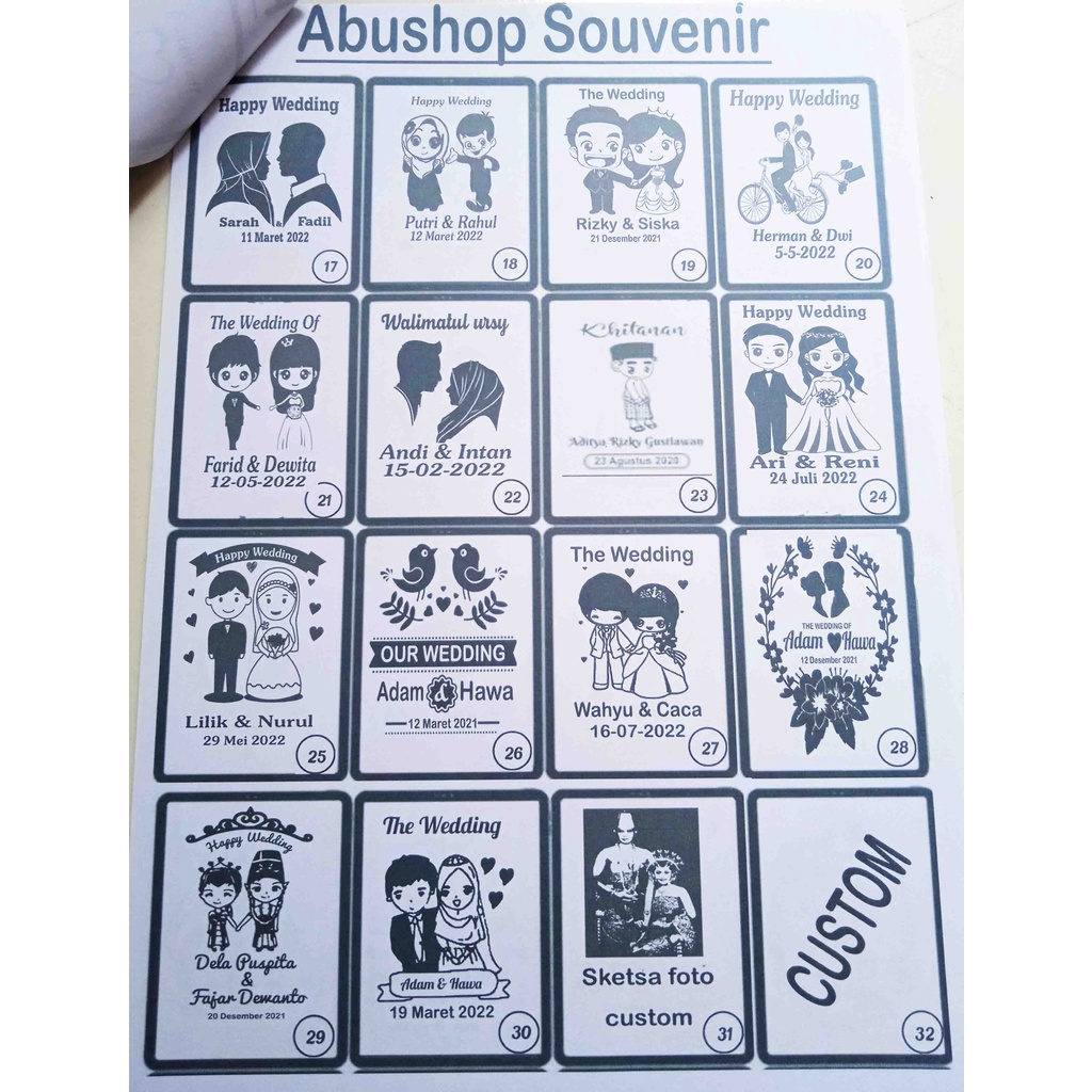 Souvenir gelas sloki bening sablon nama /custom kemas box untuk pernikahan,ultah,aqiqah,khitanan dll