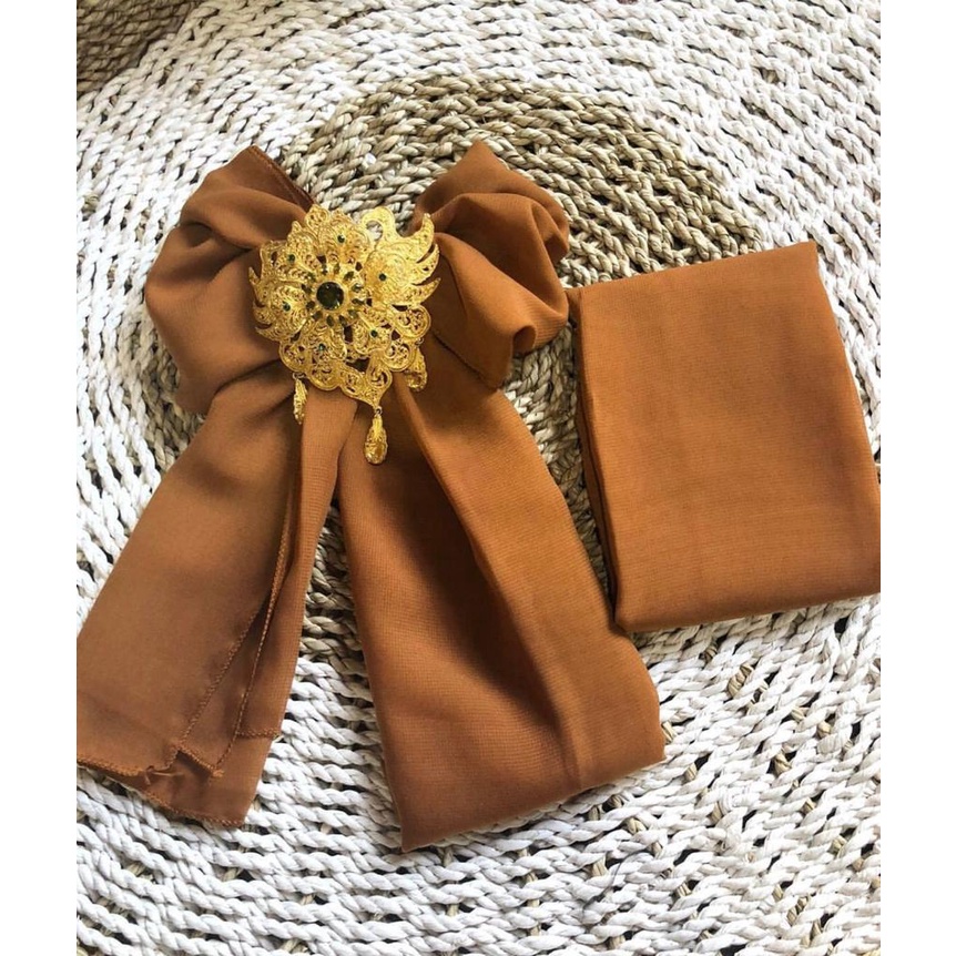 SELENDANG CHIFFON || SELENDANG SIFON BALI WARNA WARNI-Tembaga