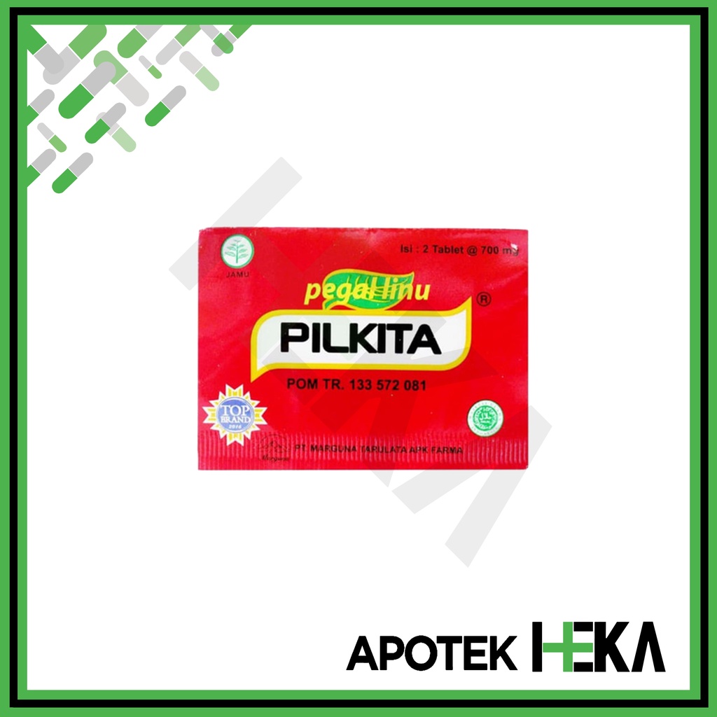 Pilkita Tablet Herbal Pegal Linu - Meredakan Nyeri Encok Strip isi 2 (SEMARANG)