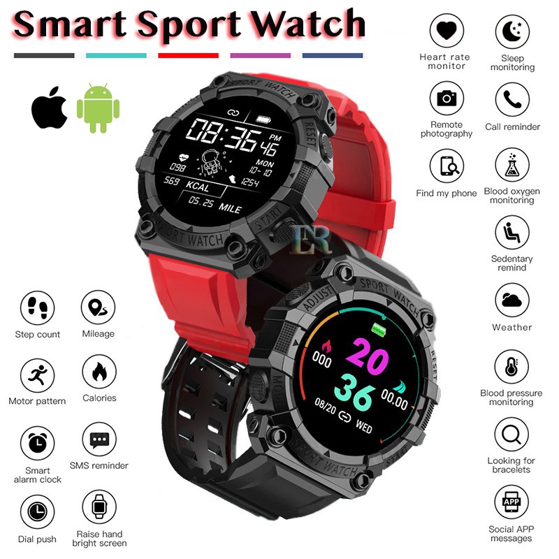 Smartwatch Layar 1.3inci Bluetooth Apk Version Sport Edition IP67 Anti Air dan Anti Debu Smartband Jam Tangan Pintar Deteksi Detak Jantung Untuk Olahraga Berlari Bersepeda Mendaki Support Android dan Iphone