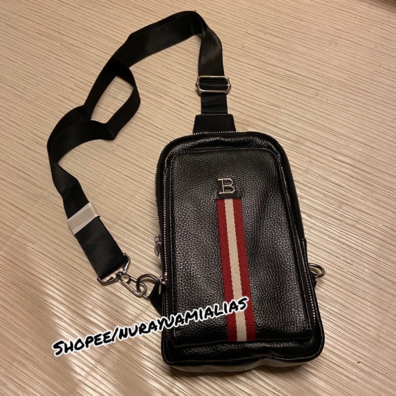 Tas pria Bally import tas selempang kit pria Bally
