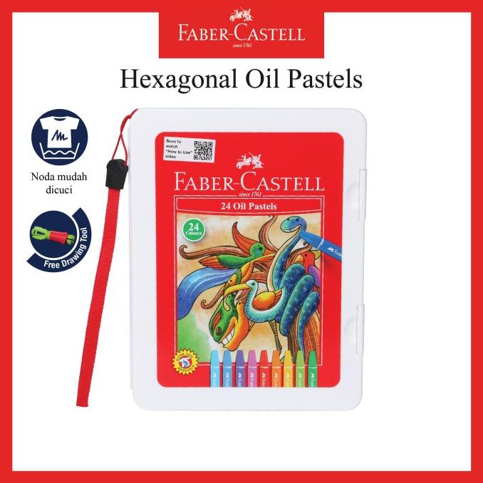 

Hexagonal Oil Pastel / Crayon Faber Castell 24 Warna