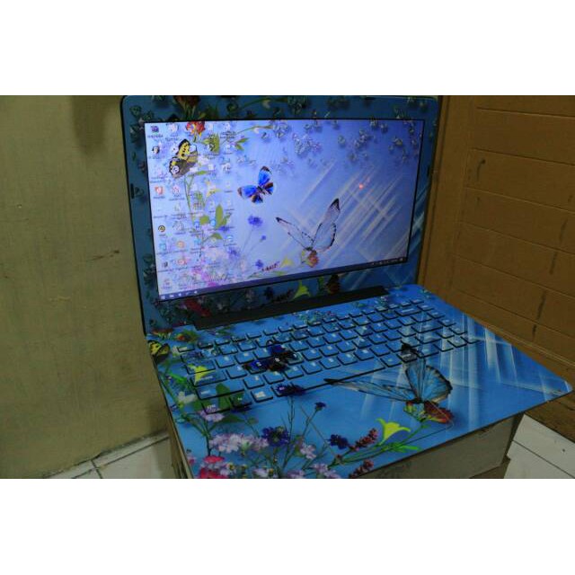 Original Garskin Laptop Full Body Asus A456U Series Motif Kupu - Free Custom Gambar