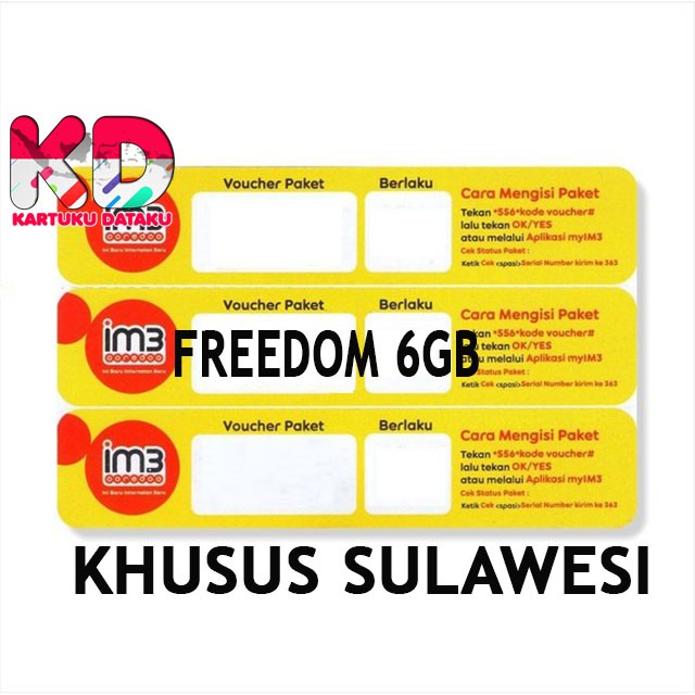 Voucher Indosat 6GB Freedom