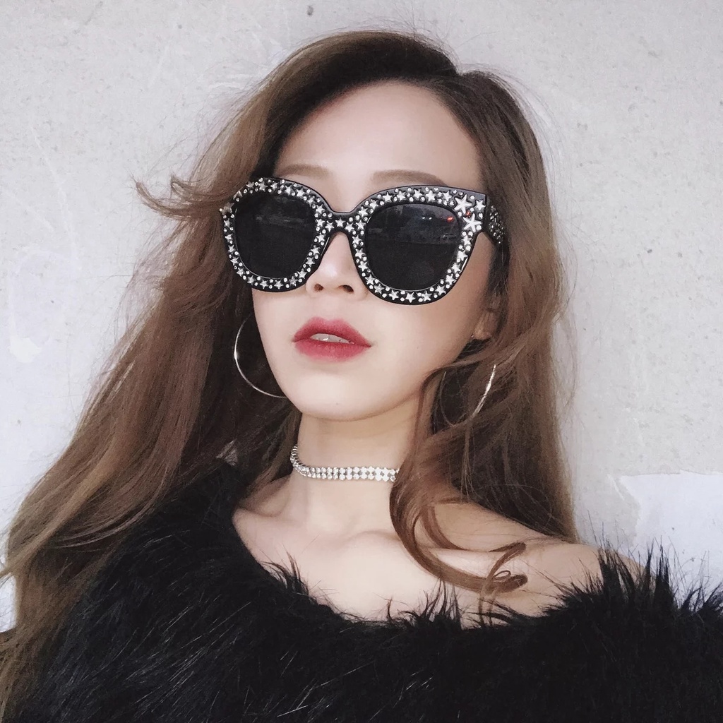 Kacamata Sunglass Desain Gypsophila Dengan Bingkai Jelly Untuk Wanita