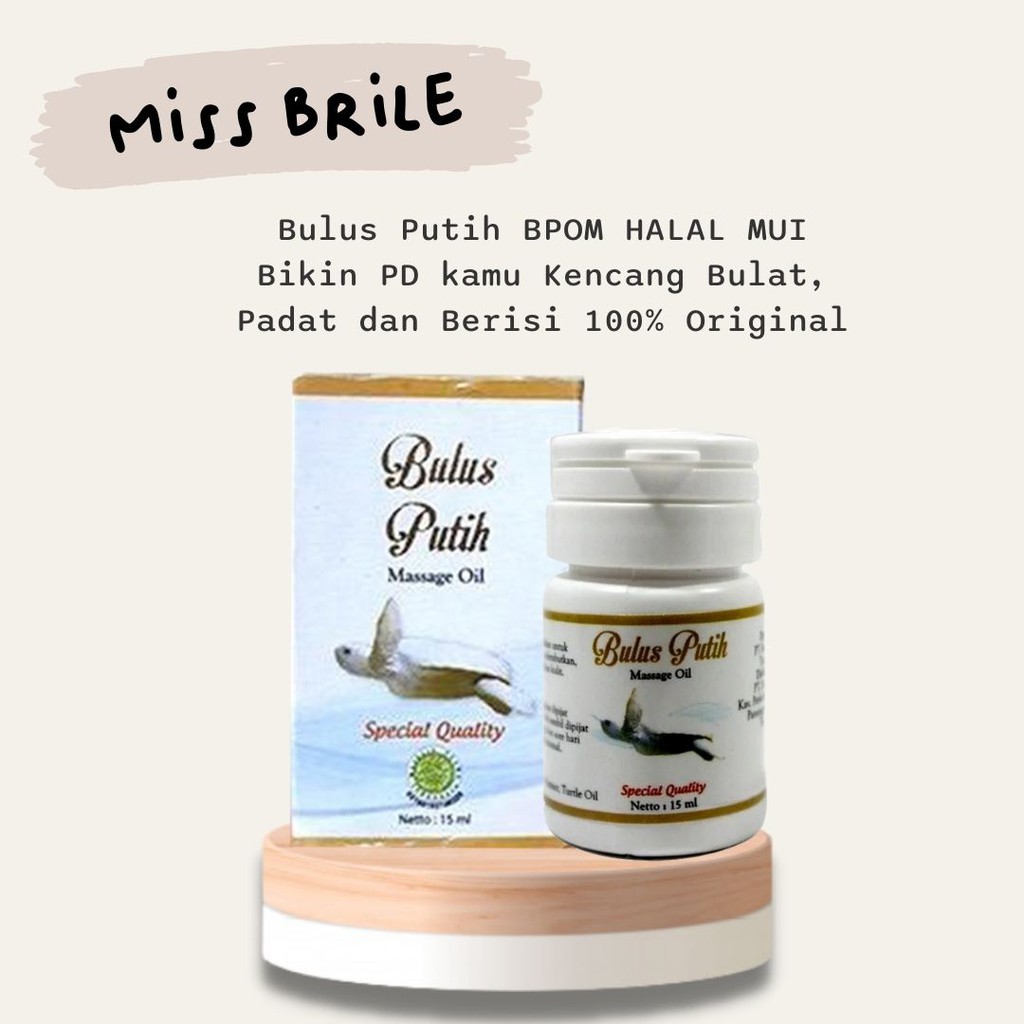 [ BPOM ] Minyak Bulus Putih Pembesar Payudara, Asli Oil Original, Herbal, Pembesar Penis-Miss Brile