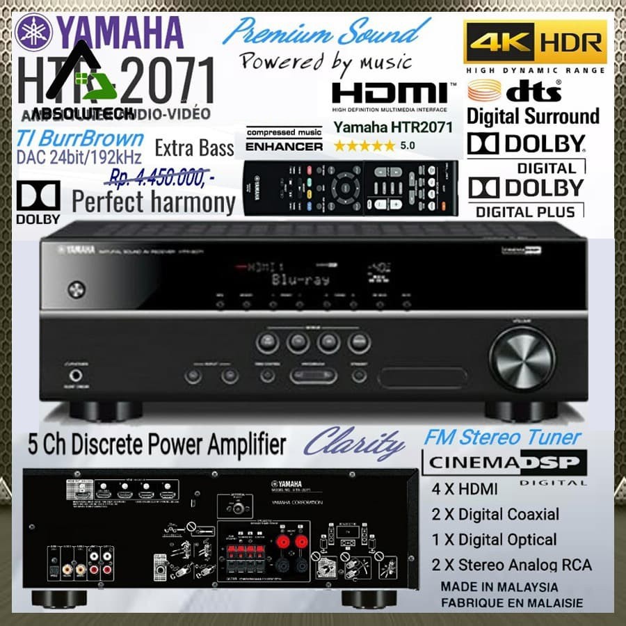 AV Receiver Yamaha HTR-2071 AV Receiver 5.1 Channel