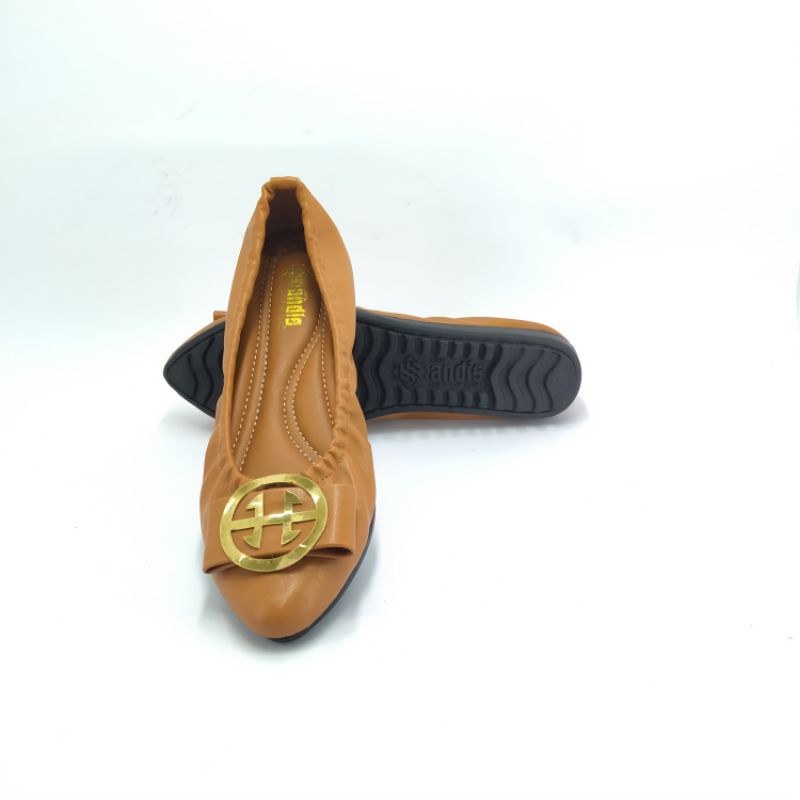 Sepatu Flatshoes Wanita Roll Karet An 08