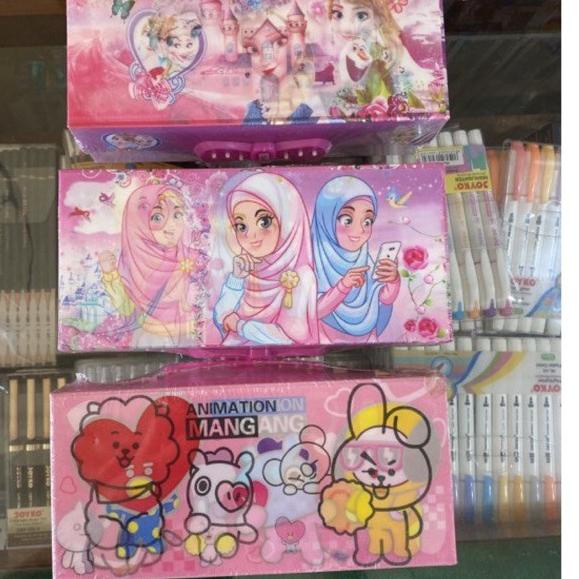 

Model Baru.. Tempat pensil pencil case kode lampu LED karakter