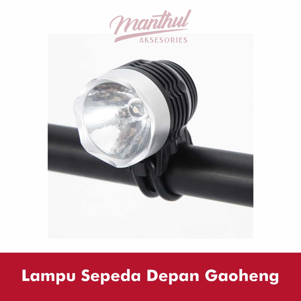 Lampu Sepeda Depan LED Serbaguna Waterproof 3 Mode Lampu CREE XML-Q5 Gaoheng