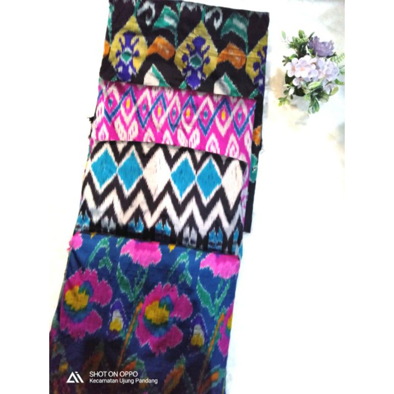 [Harga per 0.5 meter] Kain sutra asli 100% pure silk kain tenun bugis makassar