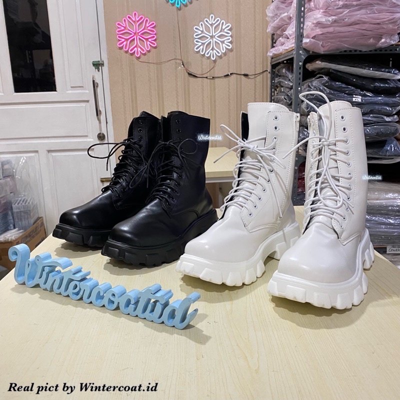 Boots import wanita sepatu fashion harajuku style korea premium woman