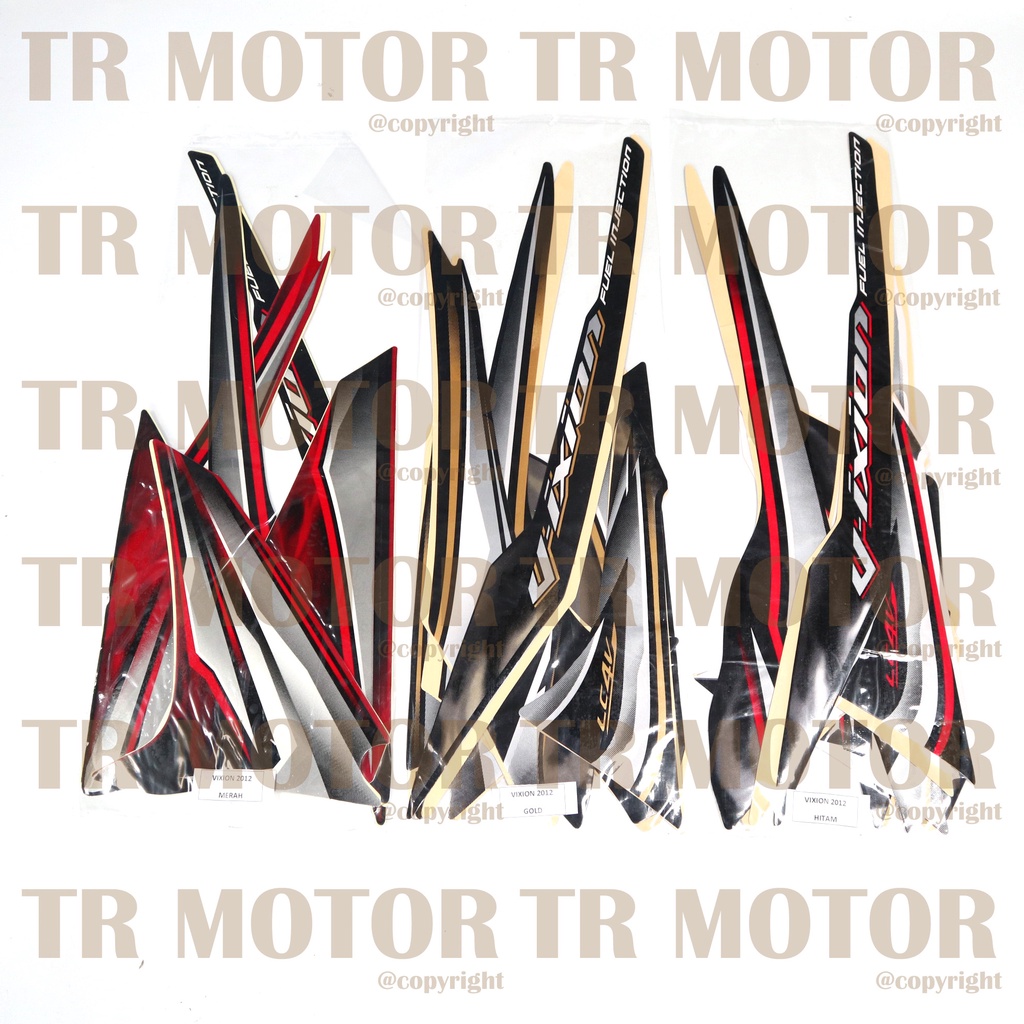 Stiker Motor Vixion 2011 Sticker Striping Full Set Body Motor