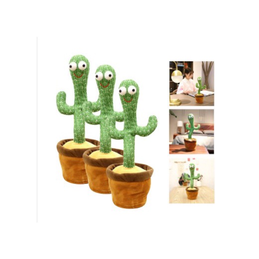 Cactus Dancing Doll Talking Toy Mainan Kaktus Goyang Menari Bicara Mainan Anak Boneka Lucu