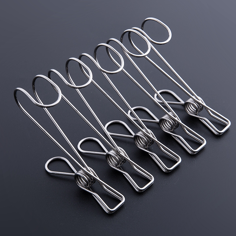 5-piece Rumah Tangga Stainless Steel Penyimpanan Yang Dipasang Di Dinding Kait Klip Pengeringan Pakaian Universal