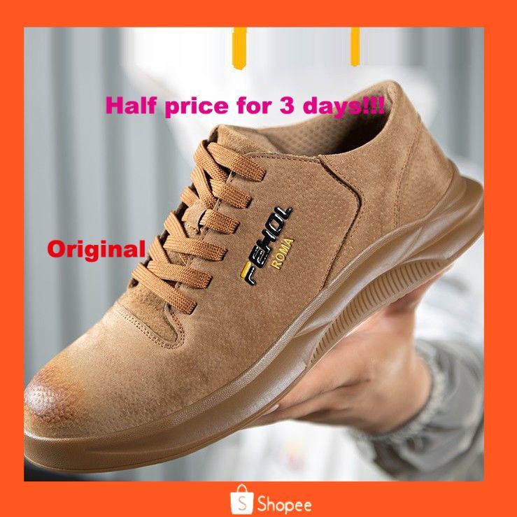 Sepatu Safety Shoes Pria Bahan Kulit Suede Dengan Sepatu Safety Shoes Pria Bahan Kulit Suede Dengan