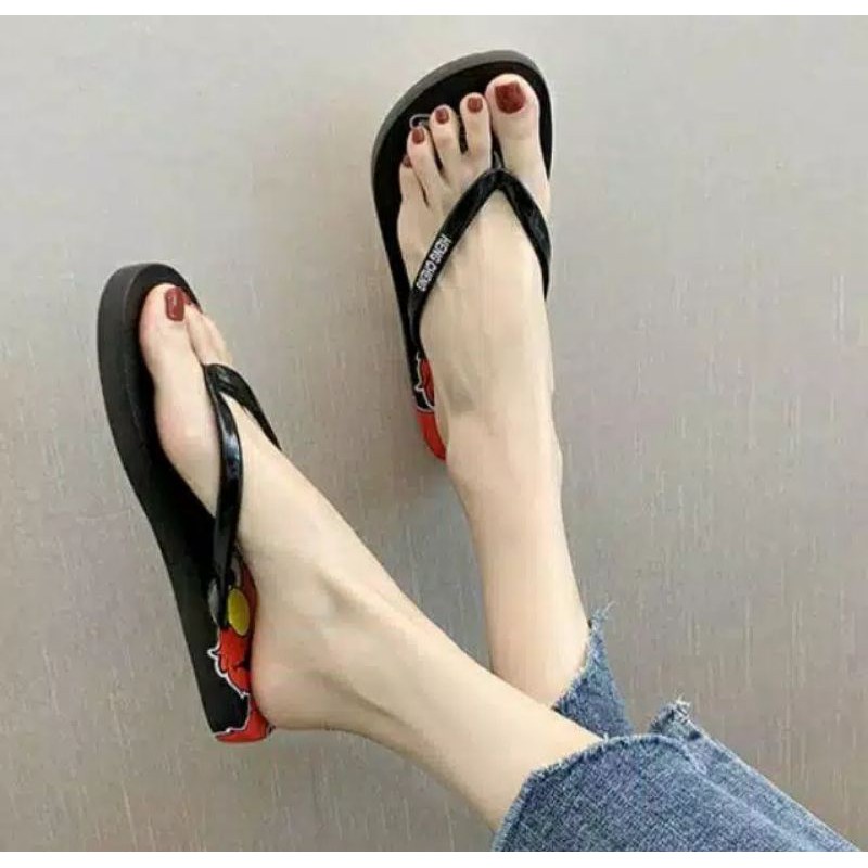 SANDAL JEPIT WANITA MOTIF SESAME