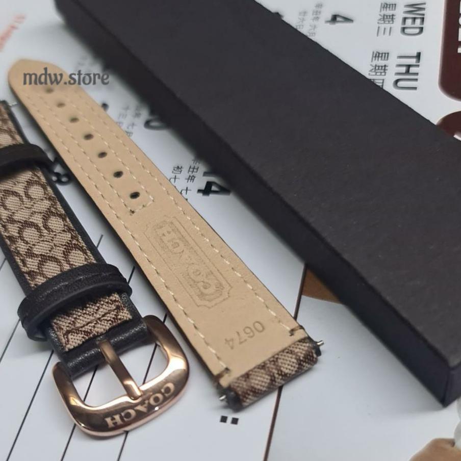 Strap Coach Jam Tangan Kulit Leather Genuine ✓