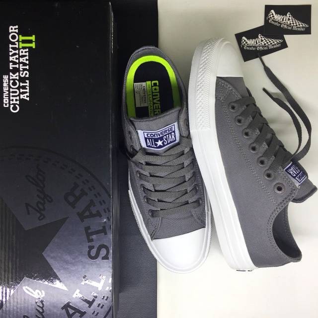Converse Chuck Taylor All Star II CT 2 Lunarlon Low Grey White BNIB Original Premium