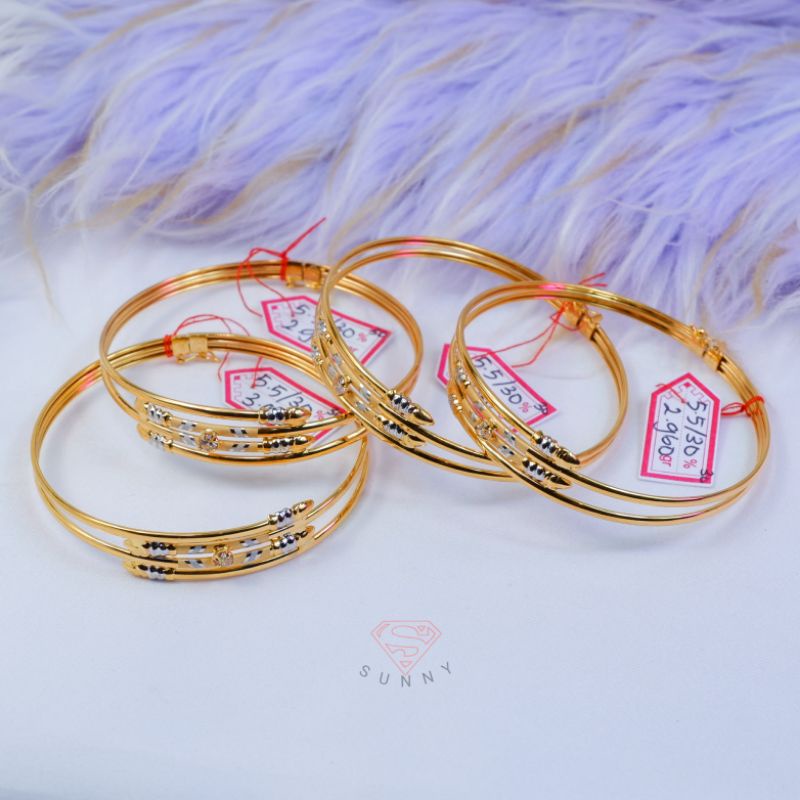 Gelang  kuku macan permata emas asli 300%