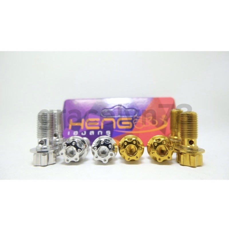 baut probolt HENG gold dan silver  flower belimbing h4 selang rem ke kaliper drat halus 1.10 GARANSI ORIGINAL GARANSI UANG KEMBALI