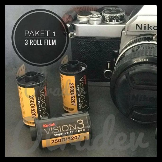 {BISA COD} Paket 1 ~  3 Roll film Kodak vision 250D Remjet SALE Kode 1193