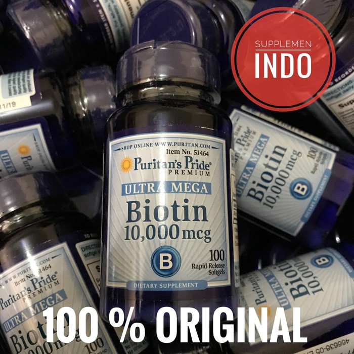 Biotin Puritan Pride 10000 mcg isi 100 butir