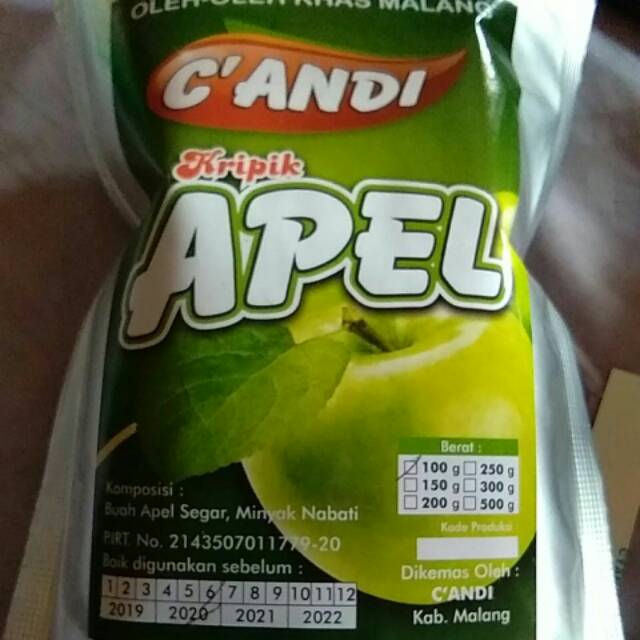 Keripik buah apel  100 g