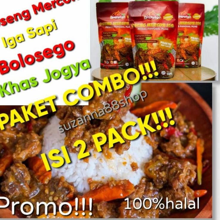 

☏ PAKET ISI 2 PACK!!! OSENG MERCON IGA SAPI BOLOSEGO 200gr PALING ENAK!!! ✱