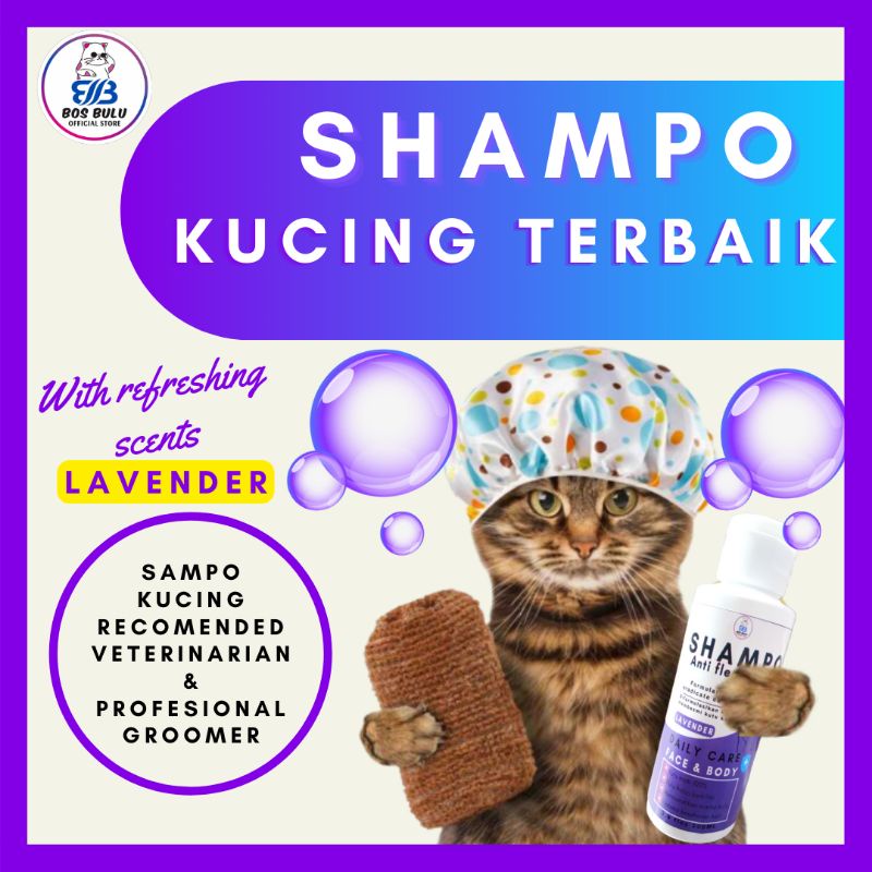 sampo anti kutu jamur bulu rontok kucing 100ml