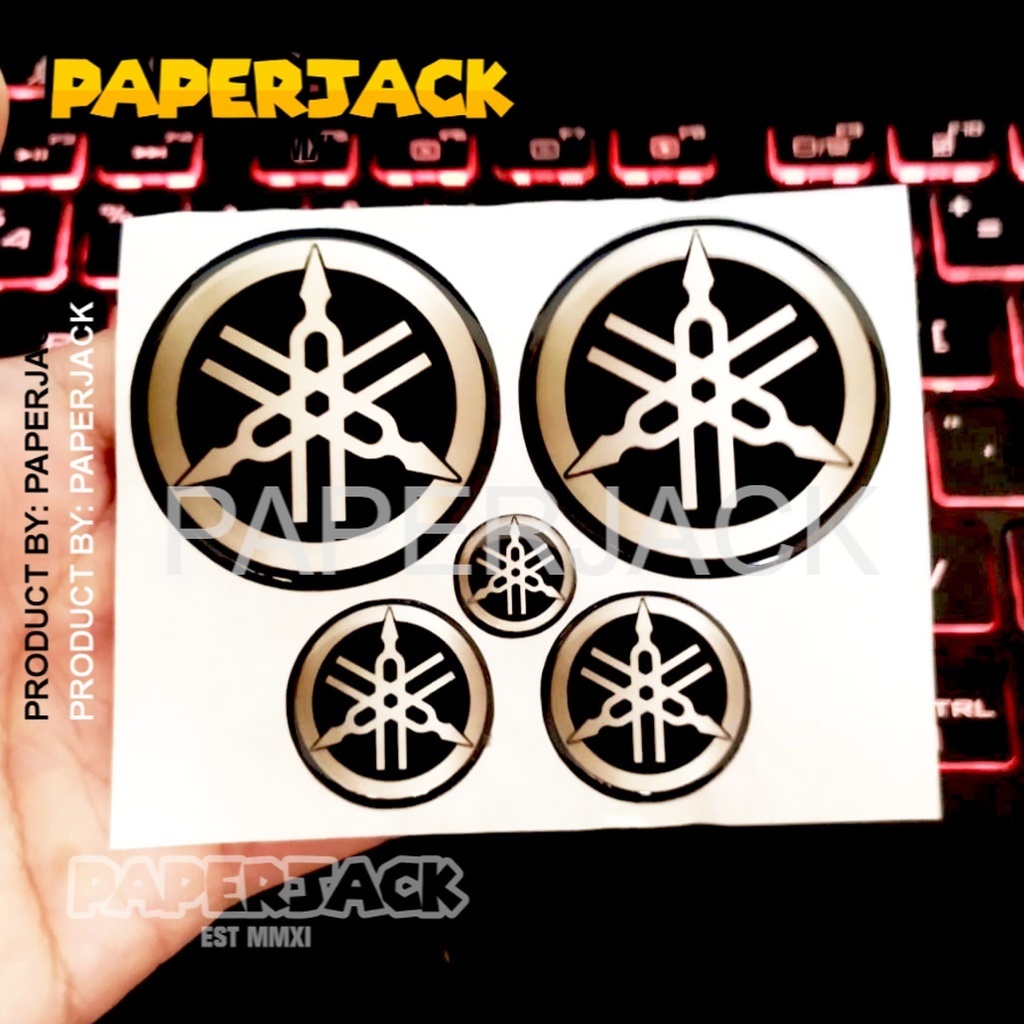 STIKER NMAX LOGO YAMAHA HITAM GARPUTALA EMBLEM NMAX DAN AEROX LEXI STIKER MOTOR NMAX 1 SET