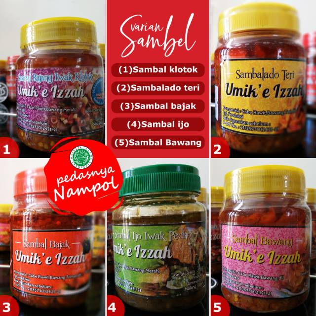 

Sambal umik'e Izzah sambel home made 220gr