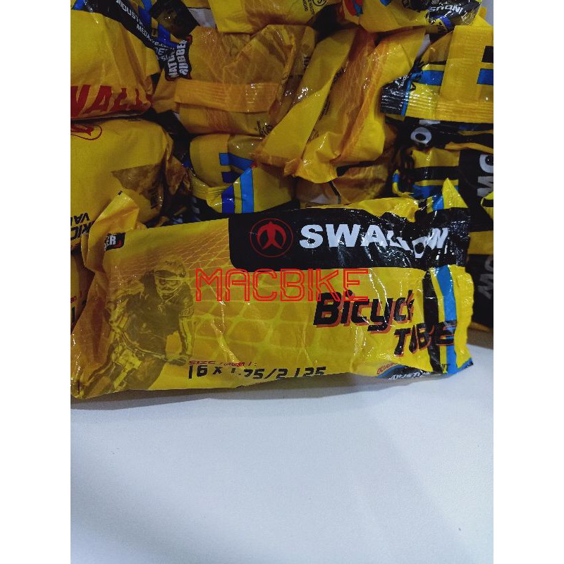BAN DALAM SEPEDA 16X1.75/2.125 SWALLOW | BAN DALAM SWALLOW 16X1.75-2.125 | BAN DALAM SWALLOW