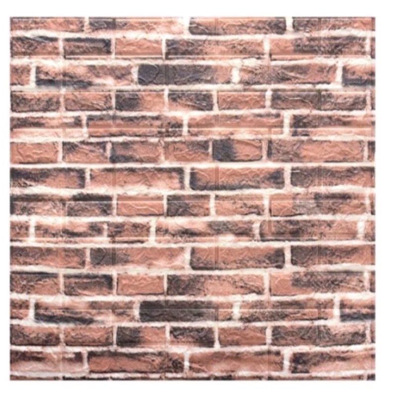 Wallpaper 3D Dinding Foam Sticker-Batu Bata Asli