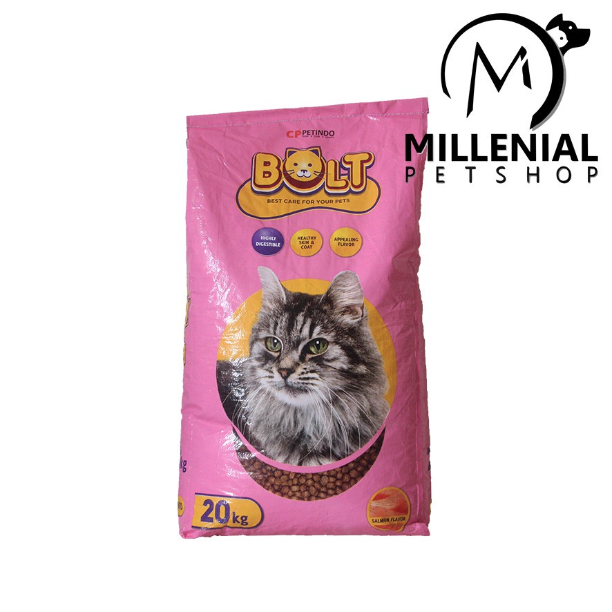 [GOSEND] Makanan Kucing Bolt 20 kg Cat Food 20kg Bolt Karungan Bentuk Ikan Bentuk Donat