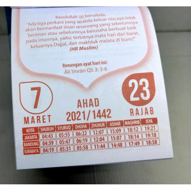 

DISCOUNT BESAR-487 Kalender Meja Harian Islami 2021